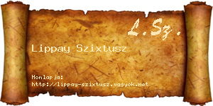 Lippay Szixtusz névjegykártya
